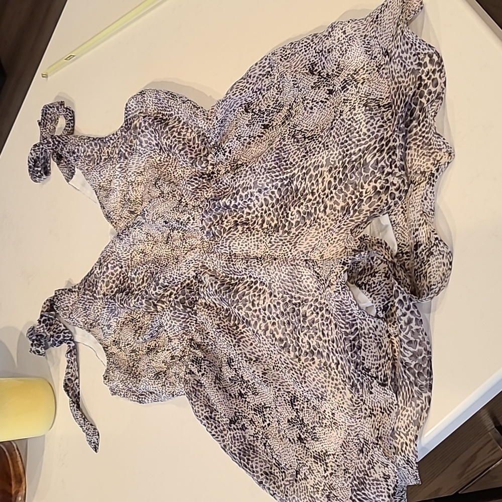 Animal print romper. Like new.